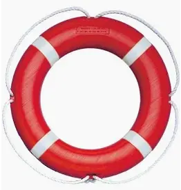 DOCK EDGE LIFE RING ORANGE 30" SOLAS APPROVED