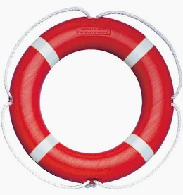 DOCK EDGE LIFE RING ORANGE 30" SOLAS APPROVED