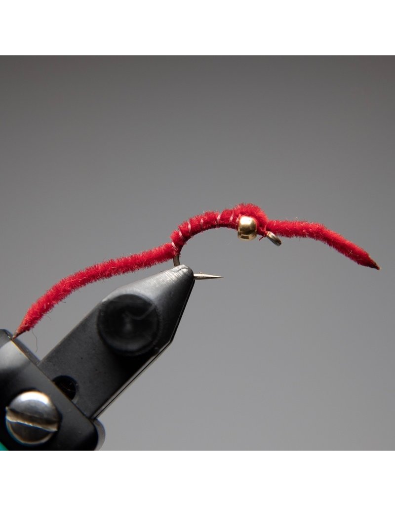 Montana Fly Co. BH San Juan Worm - Dark Red