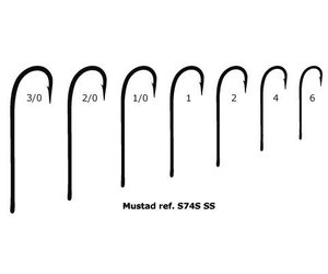 Mustad S74SNP-DT Saltwater Streamer Hook Size 2/0