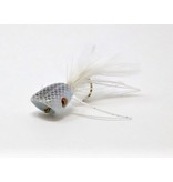 Flymen Fishing Co Double Barrel Bass Bug Popper White