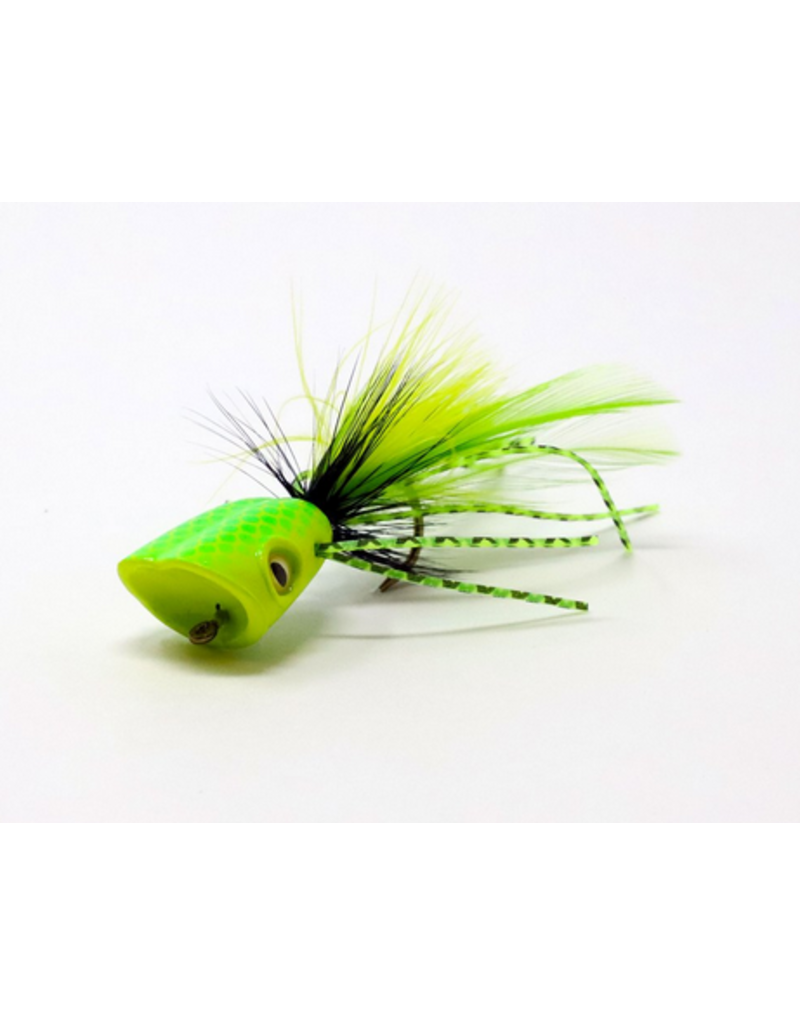 Double Barrel Bass Bug Yellow Chartreuse - Drift Outfitters & Fly Shop  Online Store