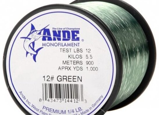  Ande Monofilament Line (Clear, 50 -Pounds Test, 1/4# Spool) :  Monofilament Fishing Line : Sports & Outdoors