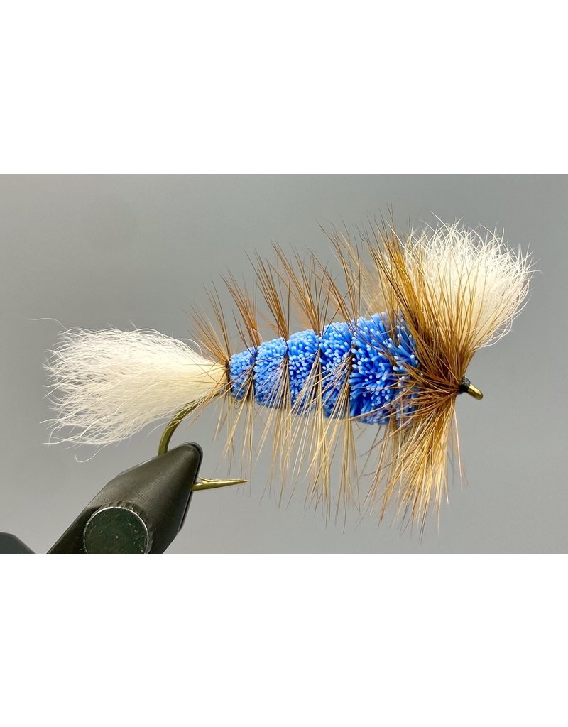 Wulff Bomber - Electric Blue/Brown Hackle