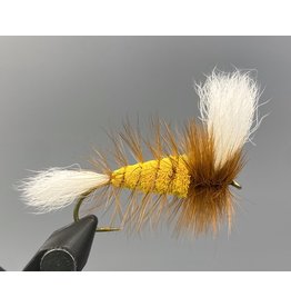 Shadow Flies Wulff Bomber - Yellow Body - Brown Hackle - White WIngs