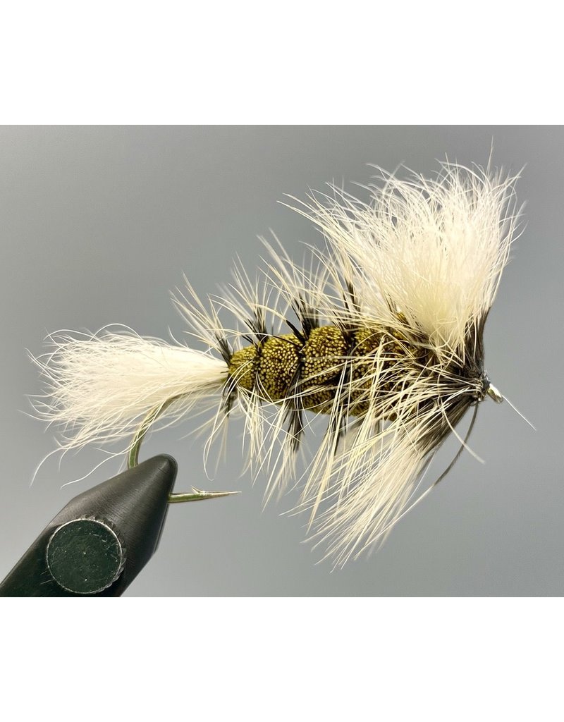 Montana Fly Co. Wulff Bomber -  Green Olive/Golden Badger Hackle #4