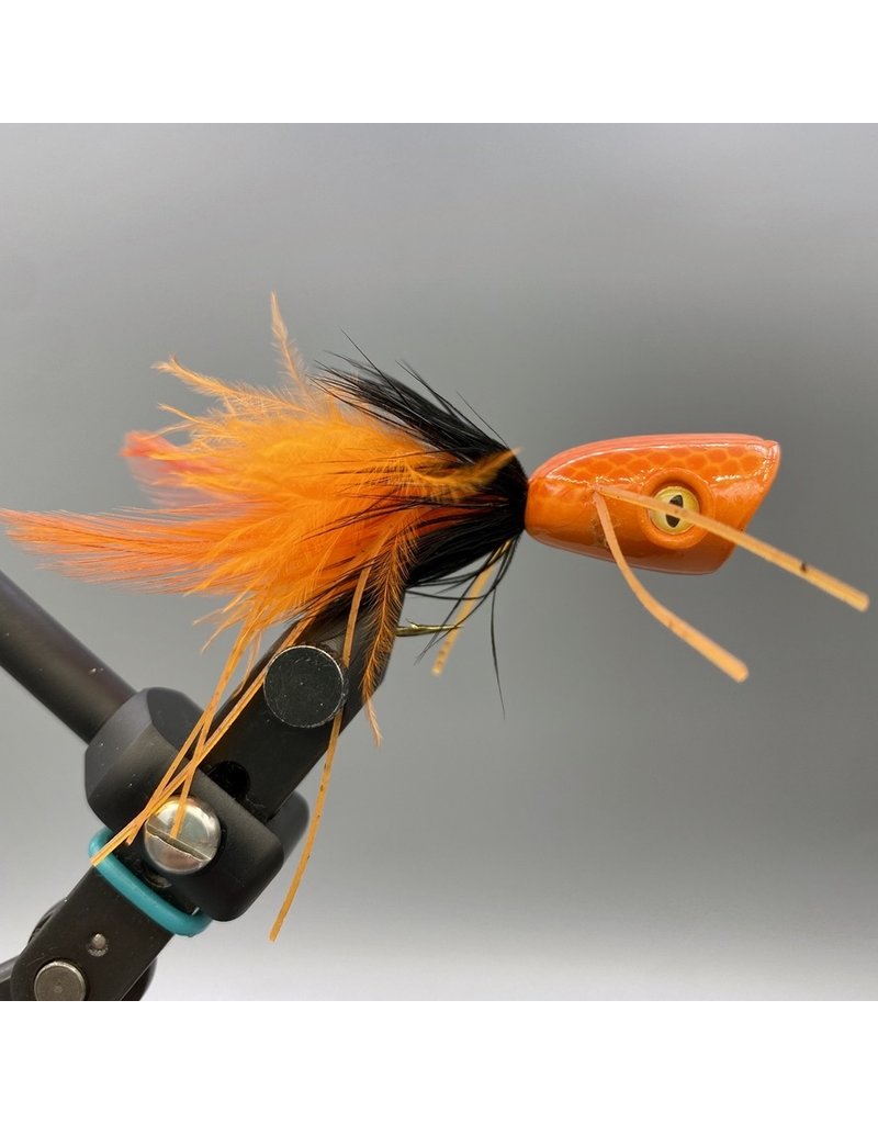 Double Barrel Bass Bug Orange - Drift Outfitters & Fly Shop Online Store