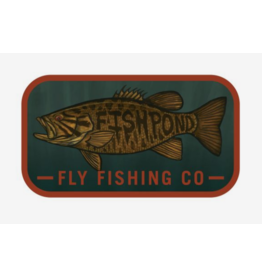 Bass fish fly fishing sticker decal