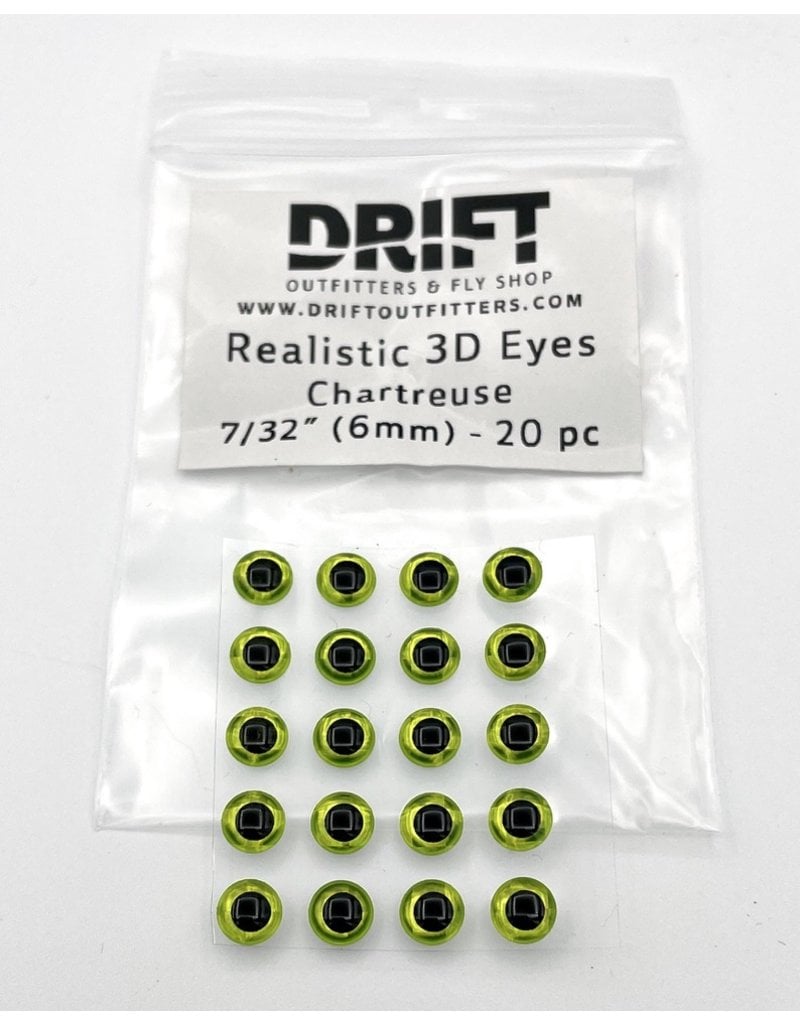Drift - Realistic 3D Eyes (20pc) - Drift Outfitters & Fly Shop