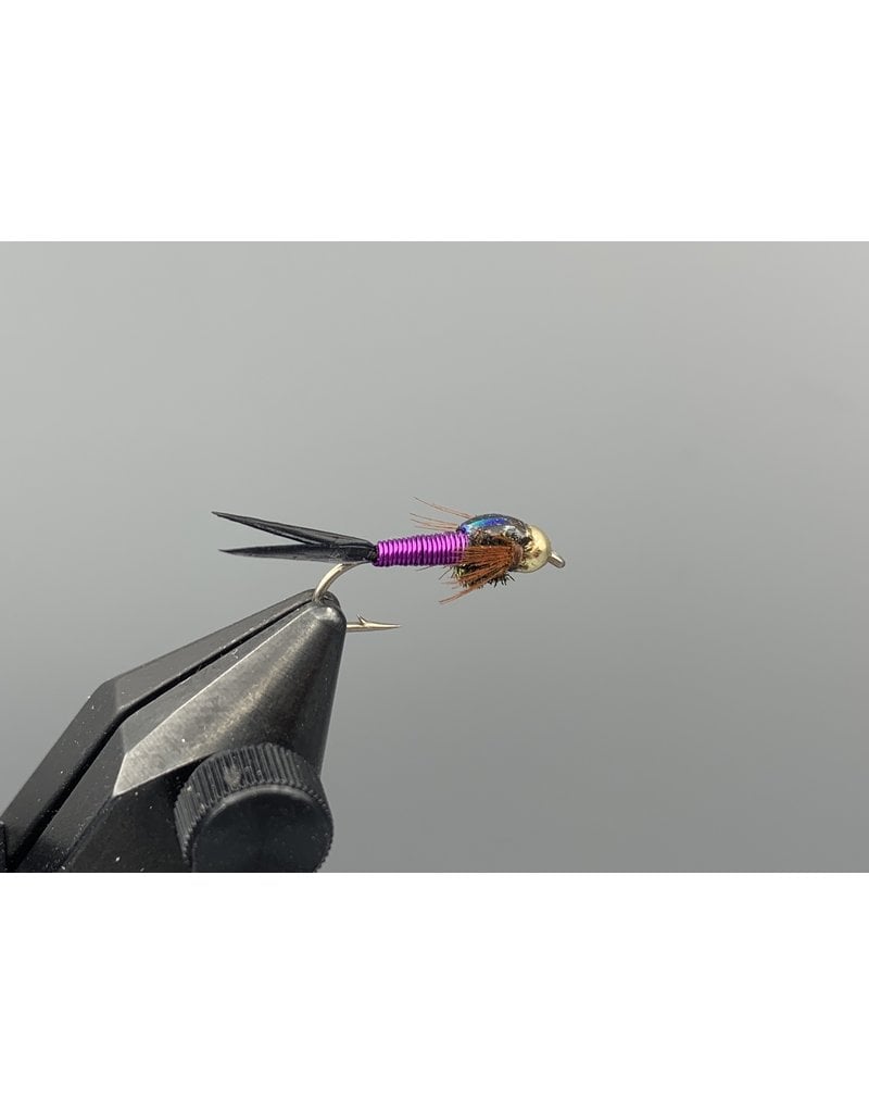 Montana Fly Co. BH Epoxyback Copper Nymph - Purple