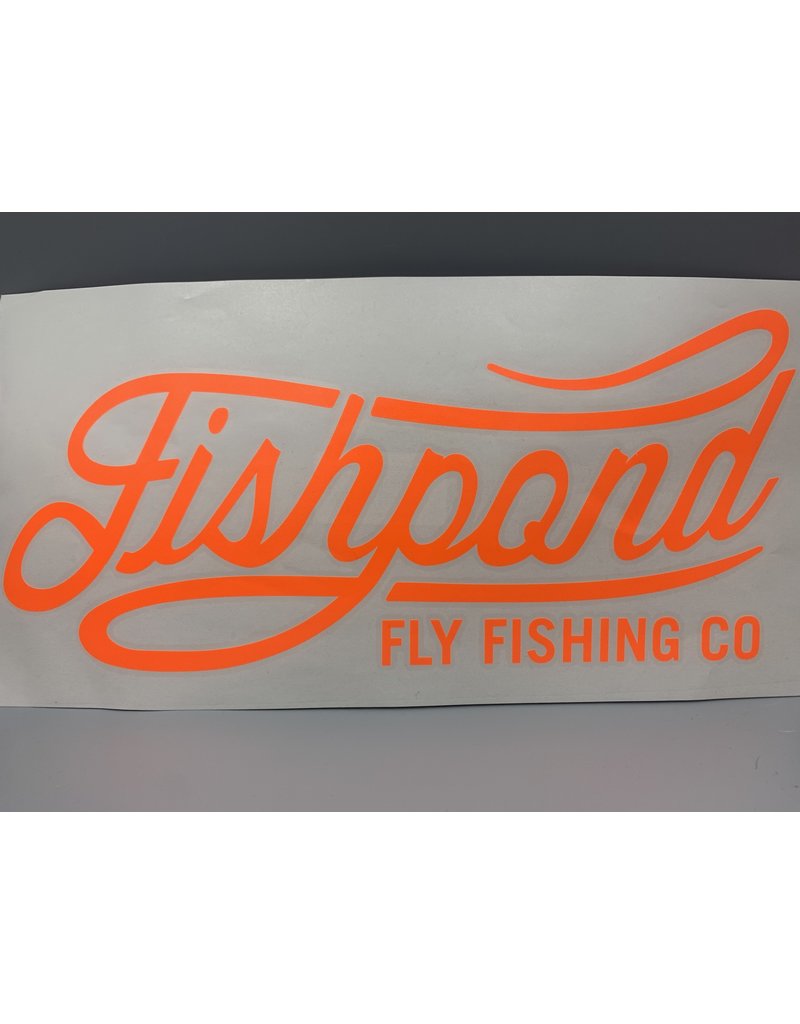 Fishpond Thermal Die Cut Sticker-Hearitage Sticker- 14" - Orange
