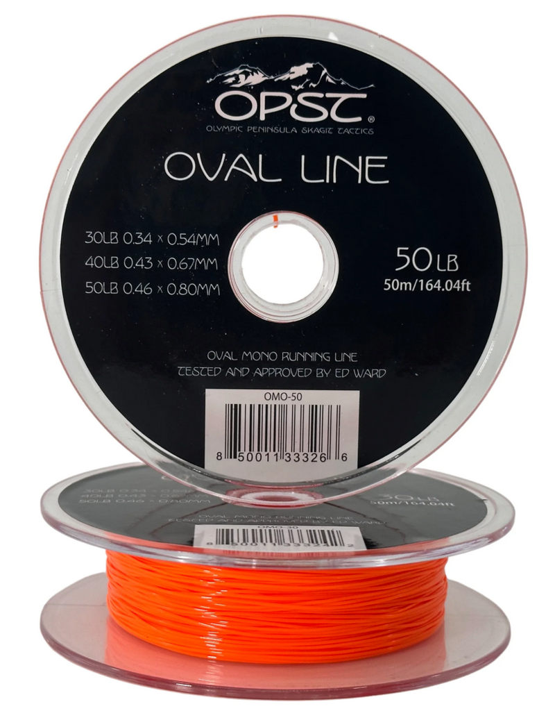 OPST Oval Mono Running Line 50LB, Orange, 50m