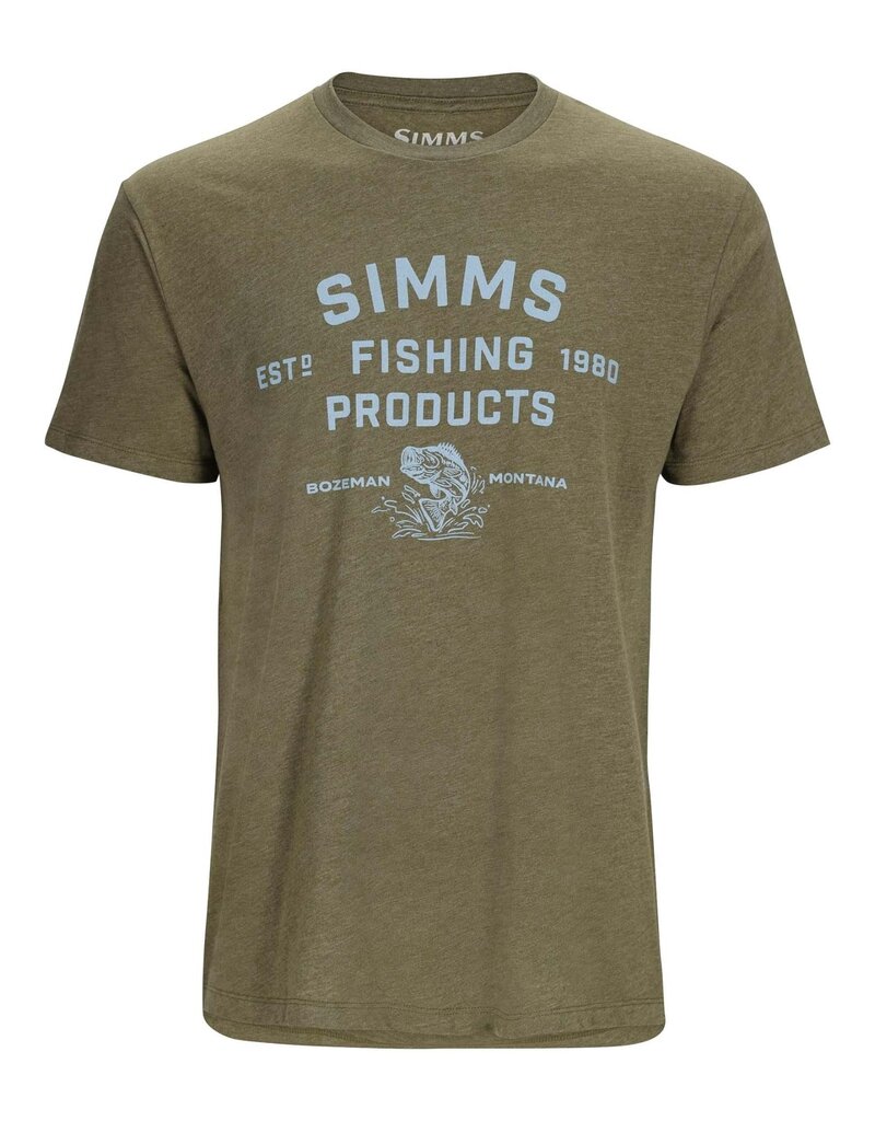 Simms Simms - M's Stacked Logo Bass T-Shirt