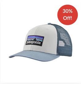 Patagonia Patagonia P-6 Logo Trucker Hat White w/ Light Plume Grey - 30% OFF