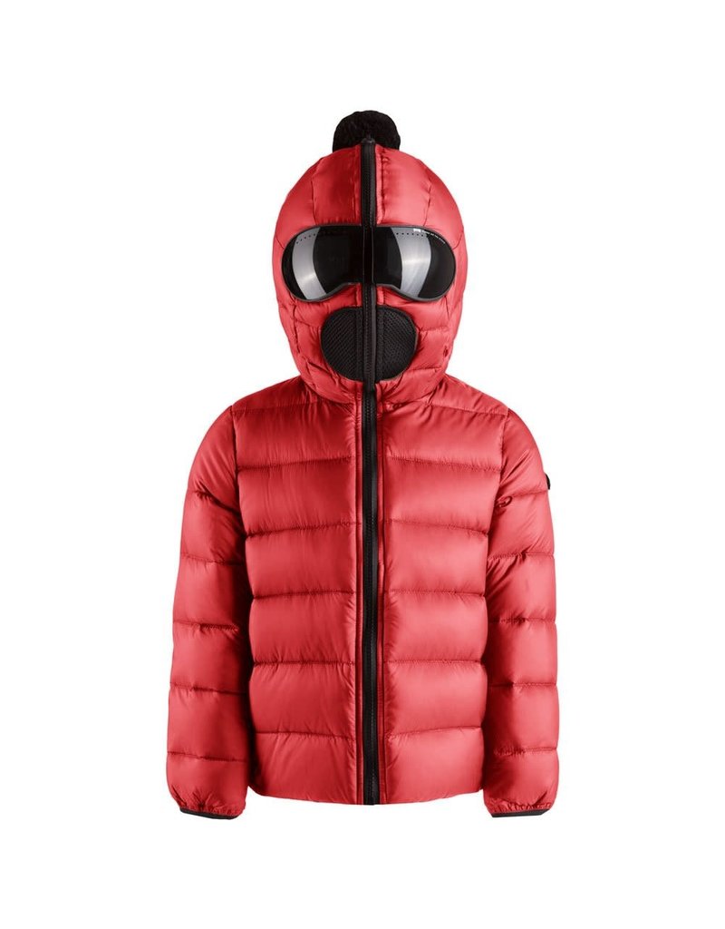 AI RIDERS DOWN JACKET NYLON SATIN BUILT-IN LENSES - BLOODY RED