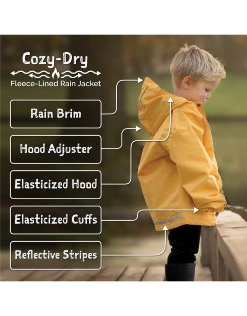 Raincoat with Striped Fleece lookforward Lining