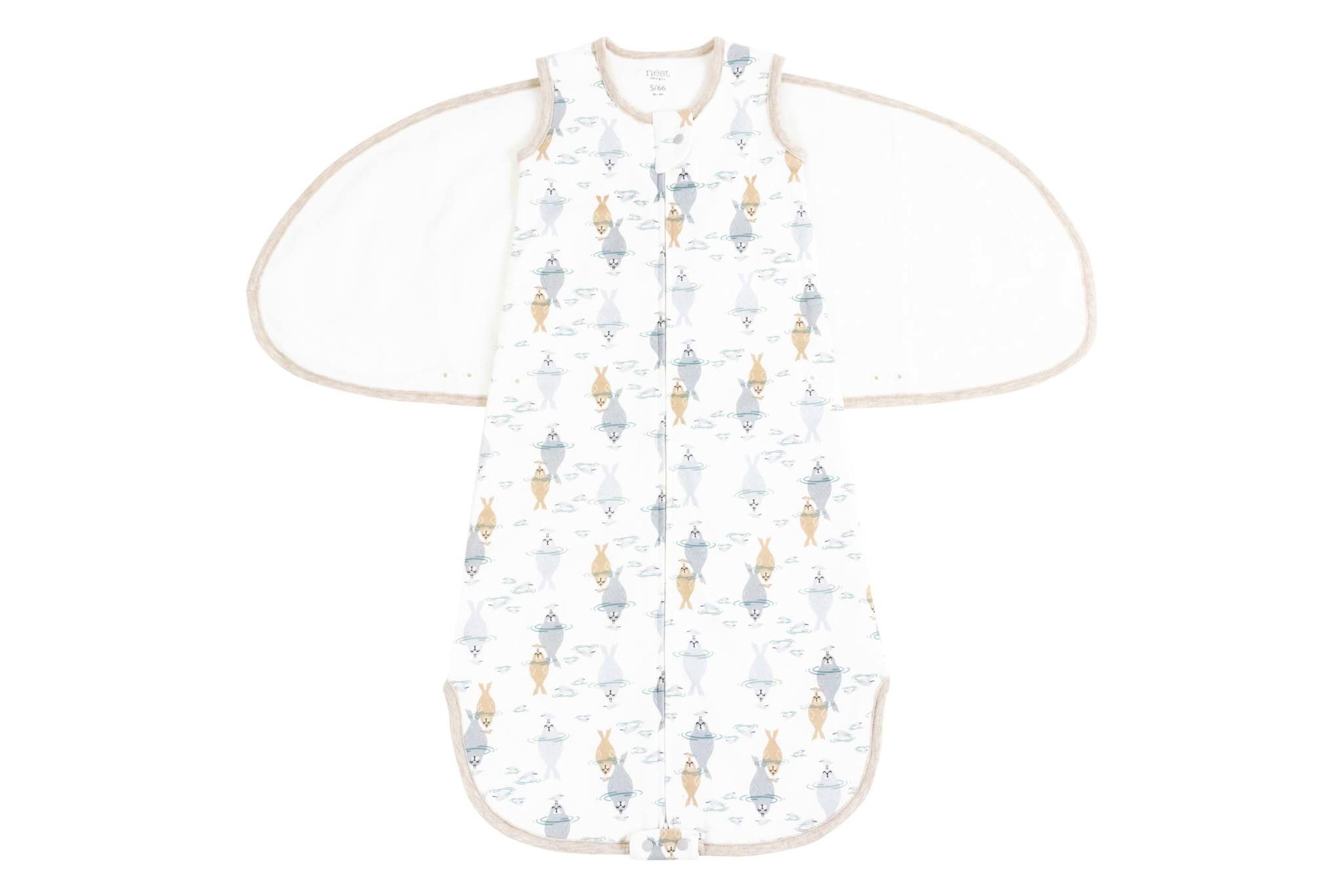 Printed Baby Sleep Bag - White/giraffes - Kids
