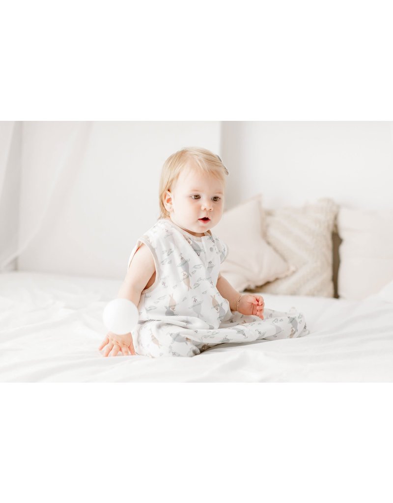 Nest Designs Bamboo Pima Sleeveless Sleep Bag 0.6 Tog Ocean Float 6 Months