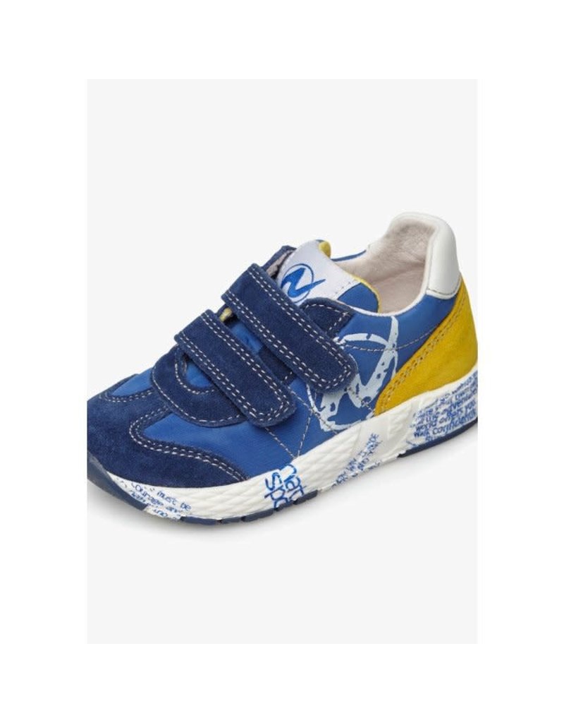 NATURINO NATURINO JESKO VL SUEDE NYLON SOLE PRINTED AZURE YELLOW