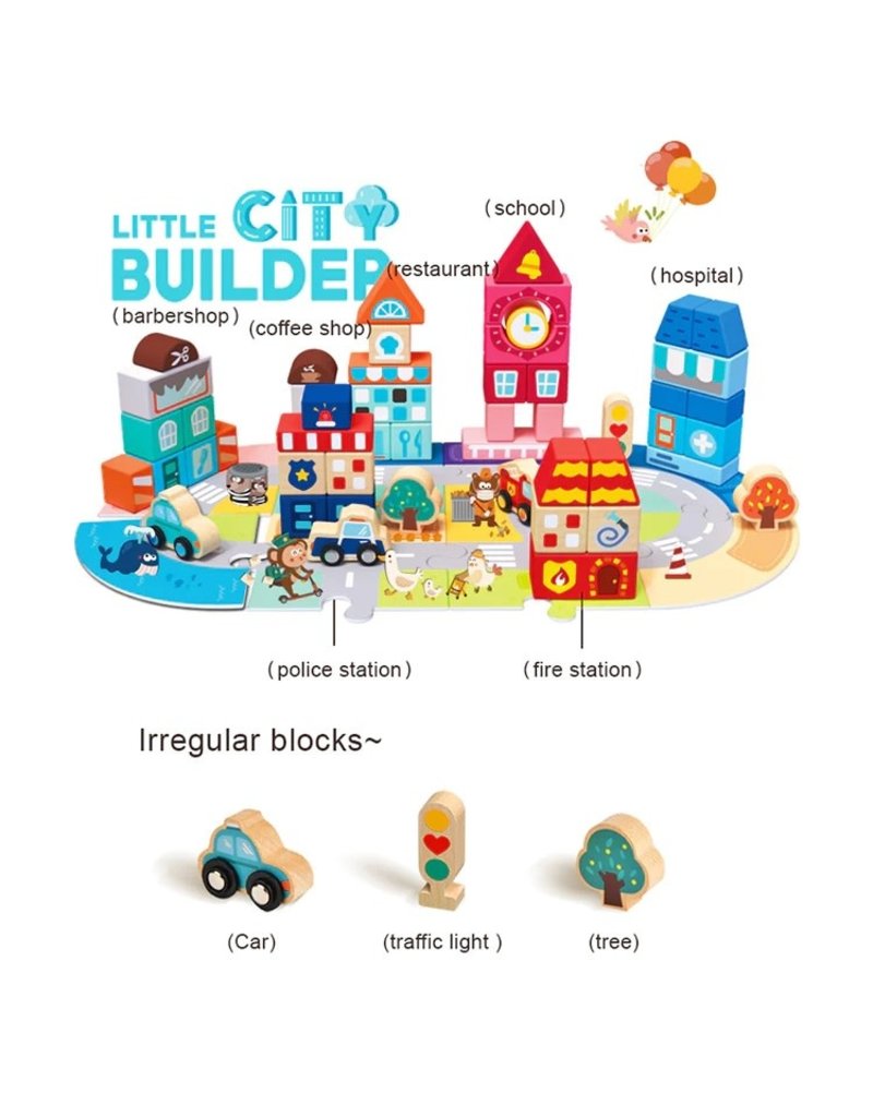 MIDEER LITTLE CITY BUILDER 100 PCS baby enRoute