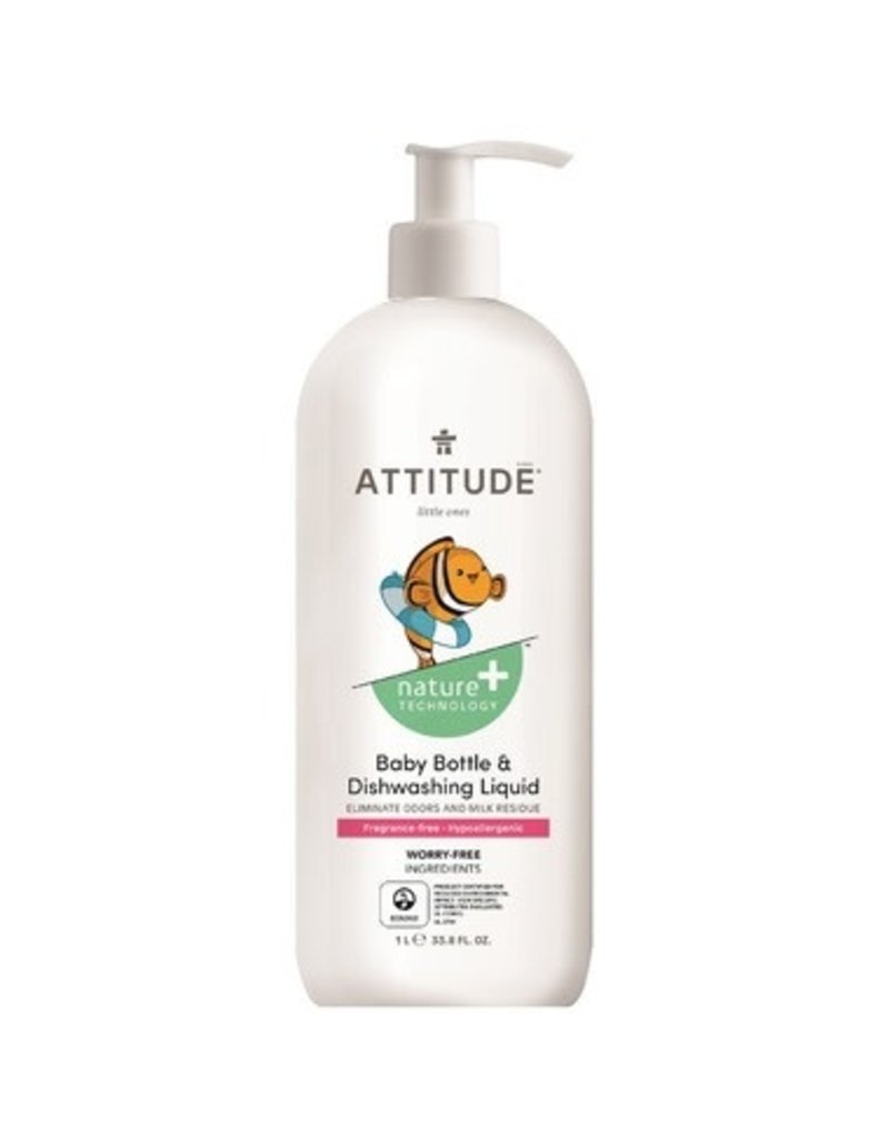 ATTITUDE ATTITUDE BABY BOTTLE & DISHWASHING LIQUID 1L baby enRoute
