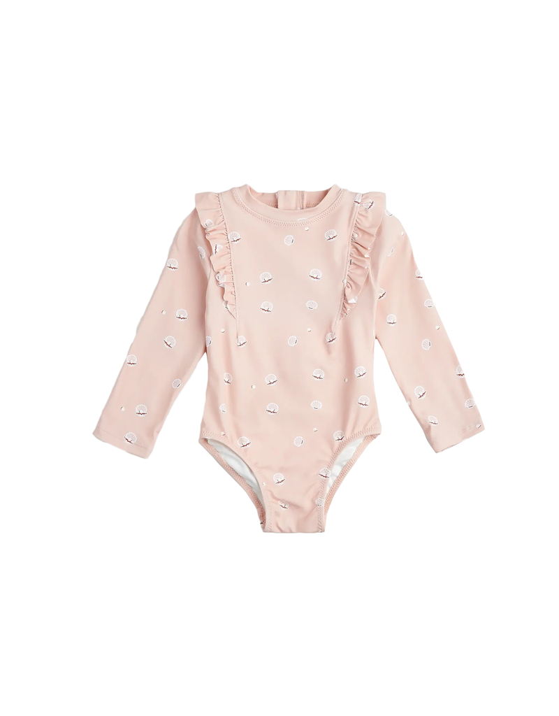 MILES THE LABEL LONG SLEEVE SWIMSUIT PINK