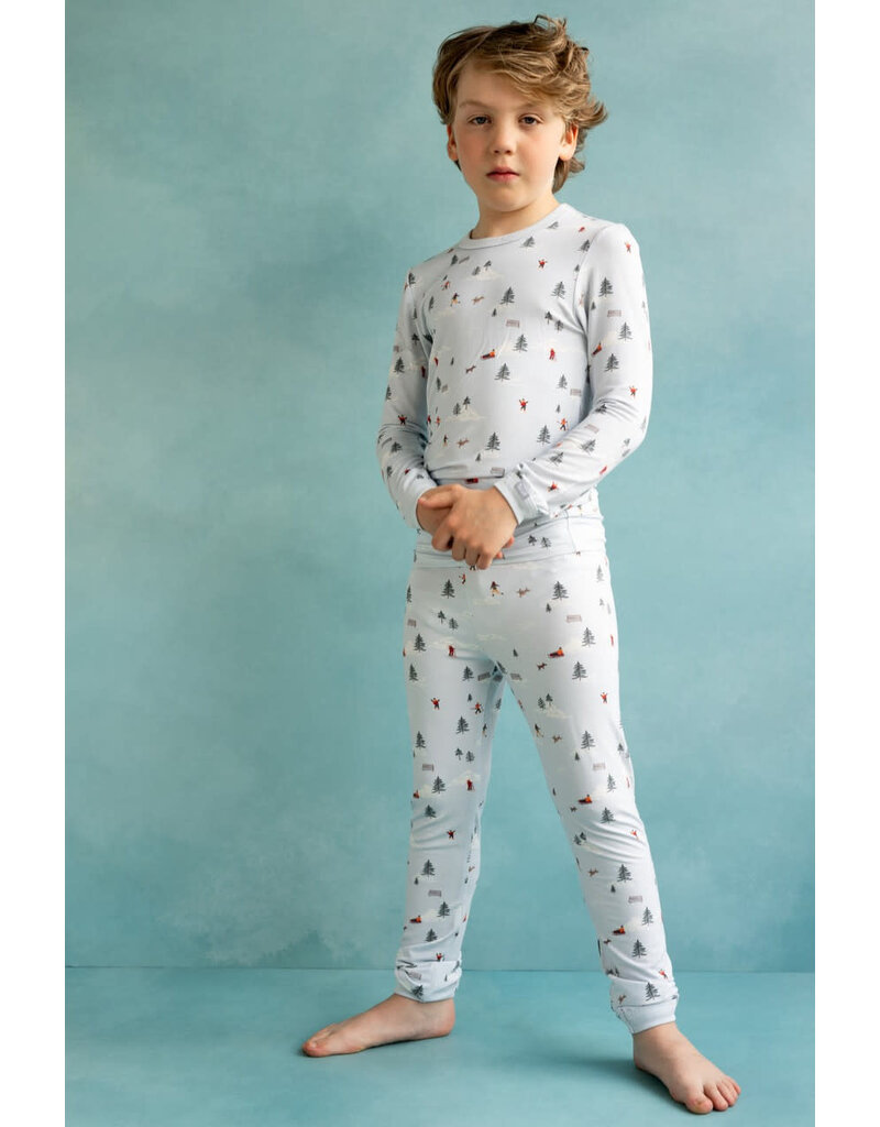 COCCOLI COCCOLI KID LONG SLEEVED MODAL PYJAMA WINTER ON LIGHT BLUE baby enRoute