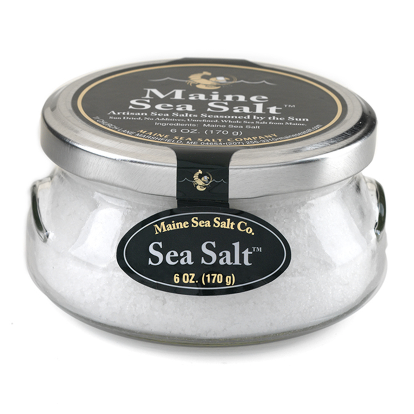 maine sea salt glass jar (6oz)