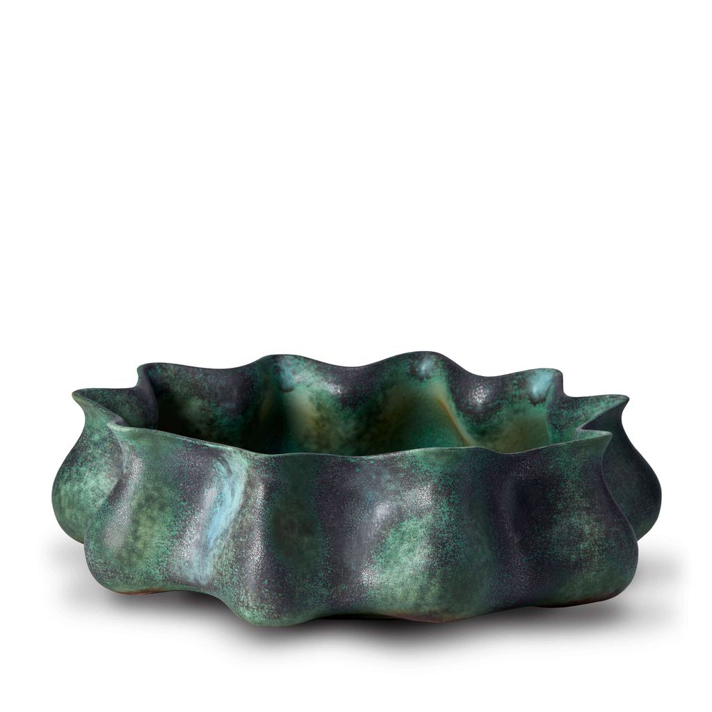 L Objet L Objet Cenote Bowl Large Green 47 D X 17 H Cm