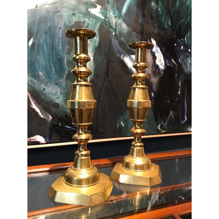 Pair Of The 1901 Vintage Br Candle Holders Made To Vintage Br Candle Holders Made