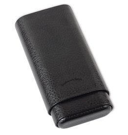 JC Newman/ Fuente Craftsman's Bench Churchill 60 Ring Black Leather Cigar Case