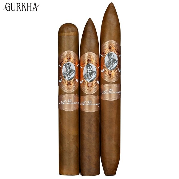 Gurkha Cigar Group, Inc Gurkha 35th Anniversary Figurado- 6.75 x 52- Single Cigar