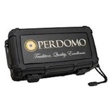 Perdomo Cigar Caddy 15 Stick Black Travel Humidor with Red Perdomo Insignia