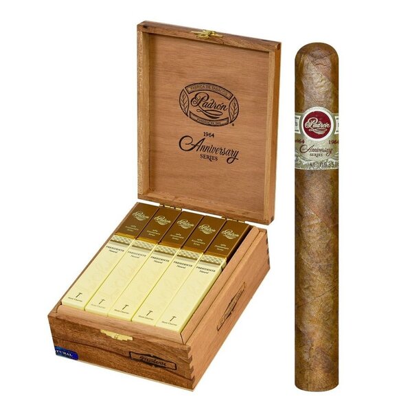Padron Cigars Padron 1964 Presidente Natural en Square Tubo- Box of 15
