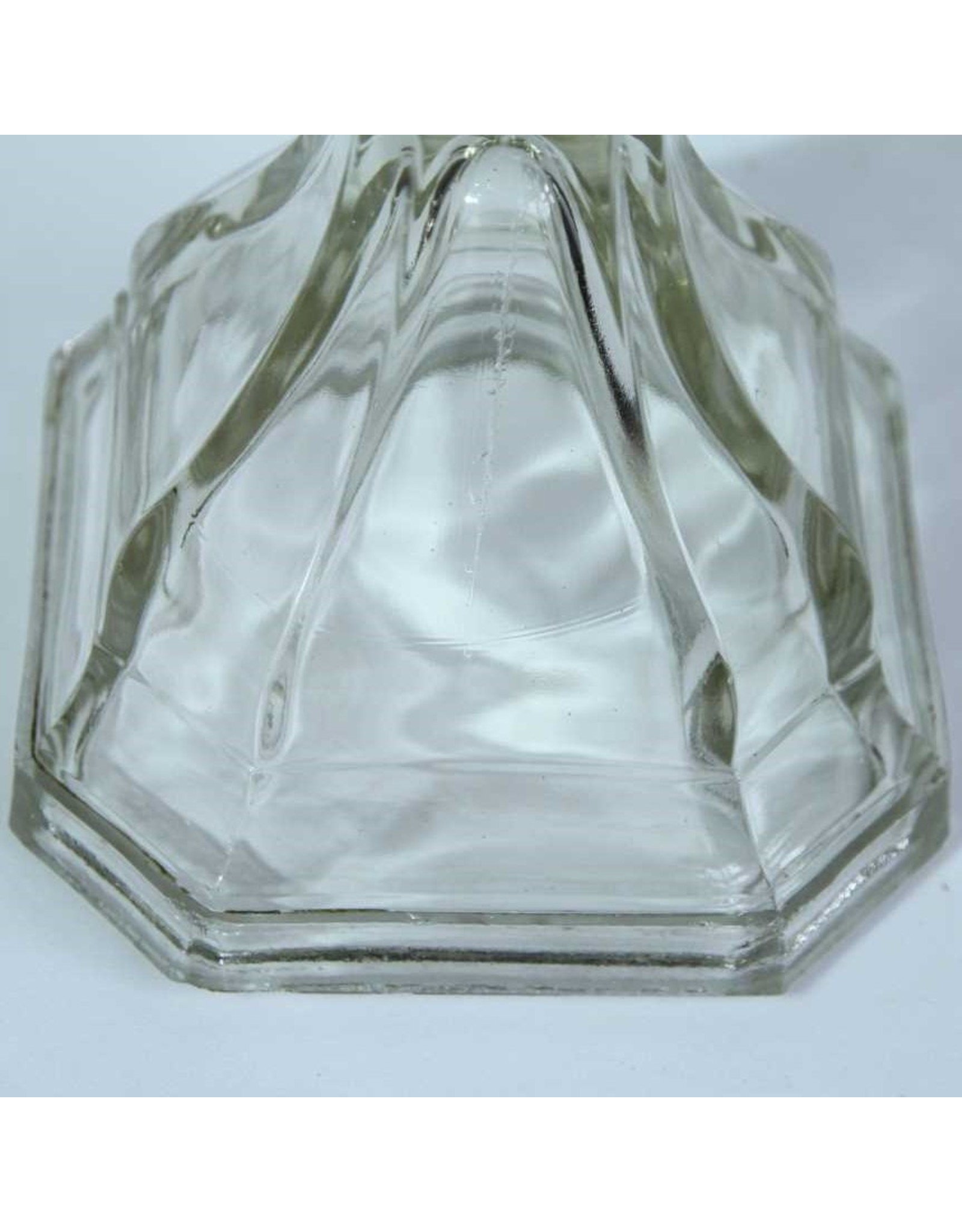 Glass oil lamp base