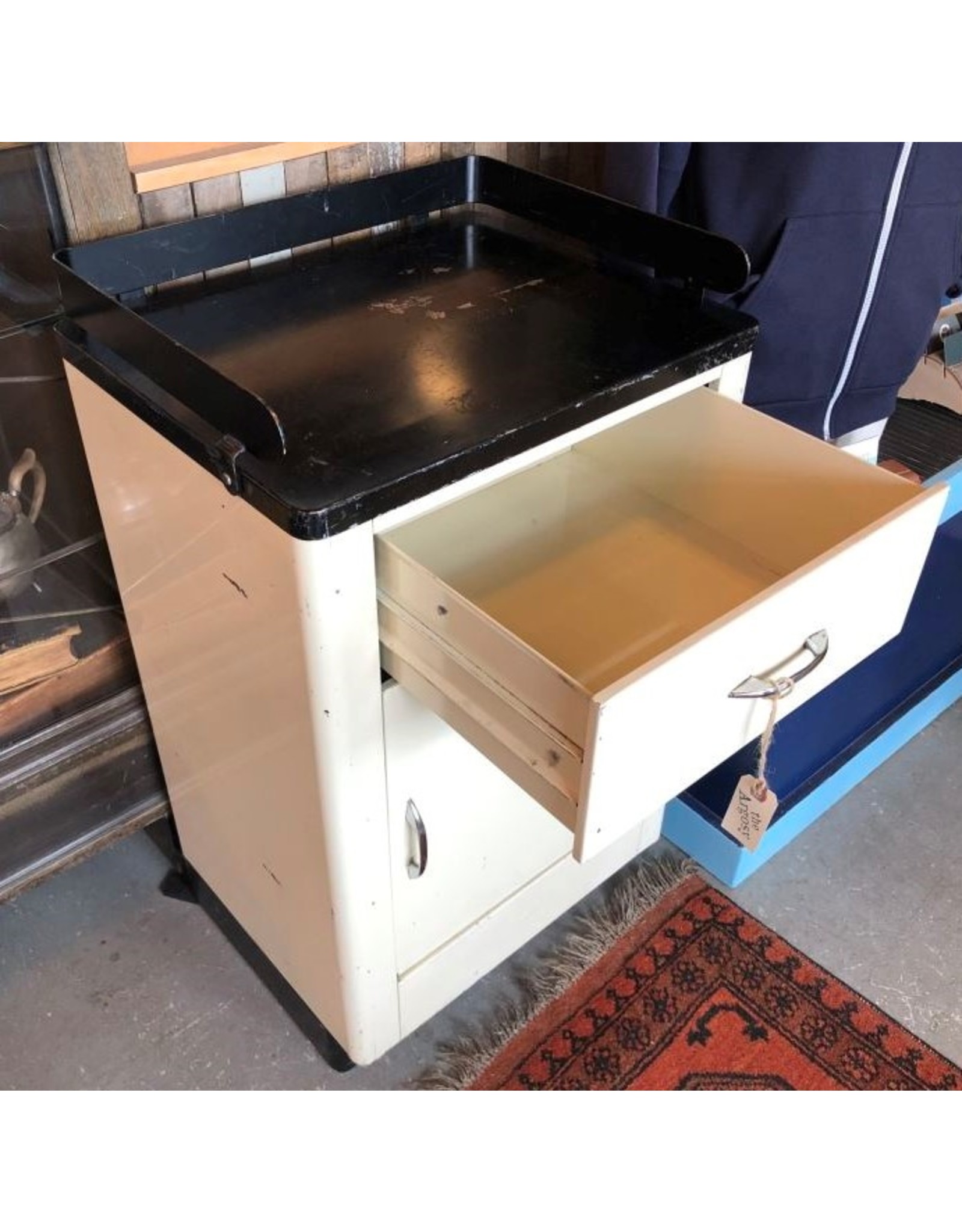 Vintage Enameled Metal Medical Storage Cabinet The Argosy Antiques Fine Vintage