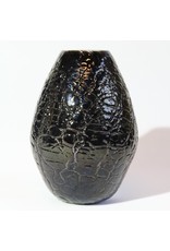 Vase - art glass handblown crackle effect