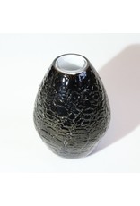 Vase - art glass handblown crackle effect