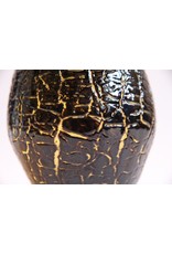 Vase - art glass handblown crackle effect