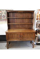 Welsh dresser - antique, dark wood, dish rail