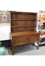 Welsh dresser - antique, dark wood, dish rail