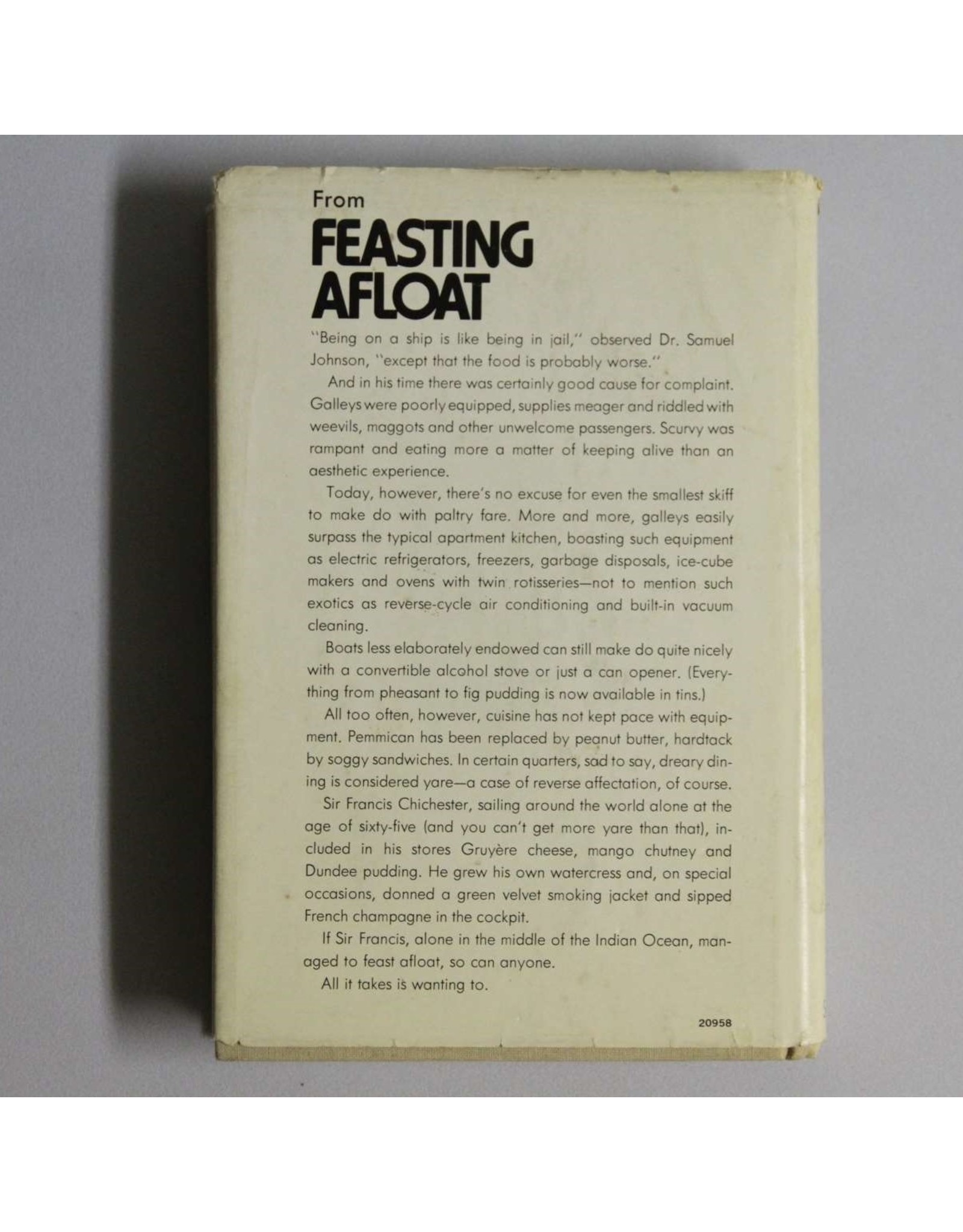 Hardover book - Feasting Afloat by Nancy Winters, 1972