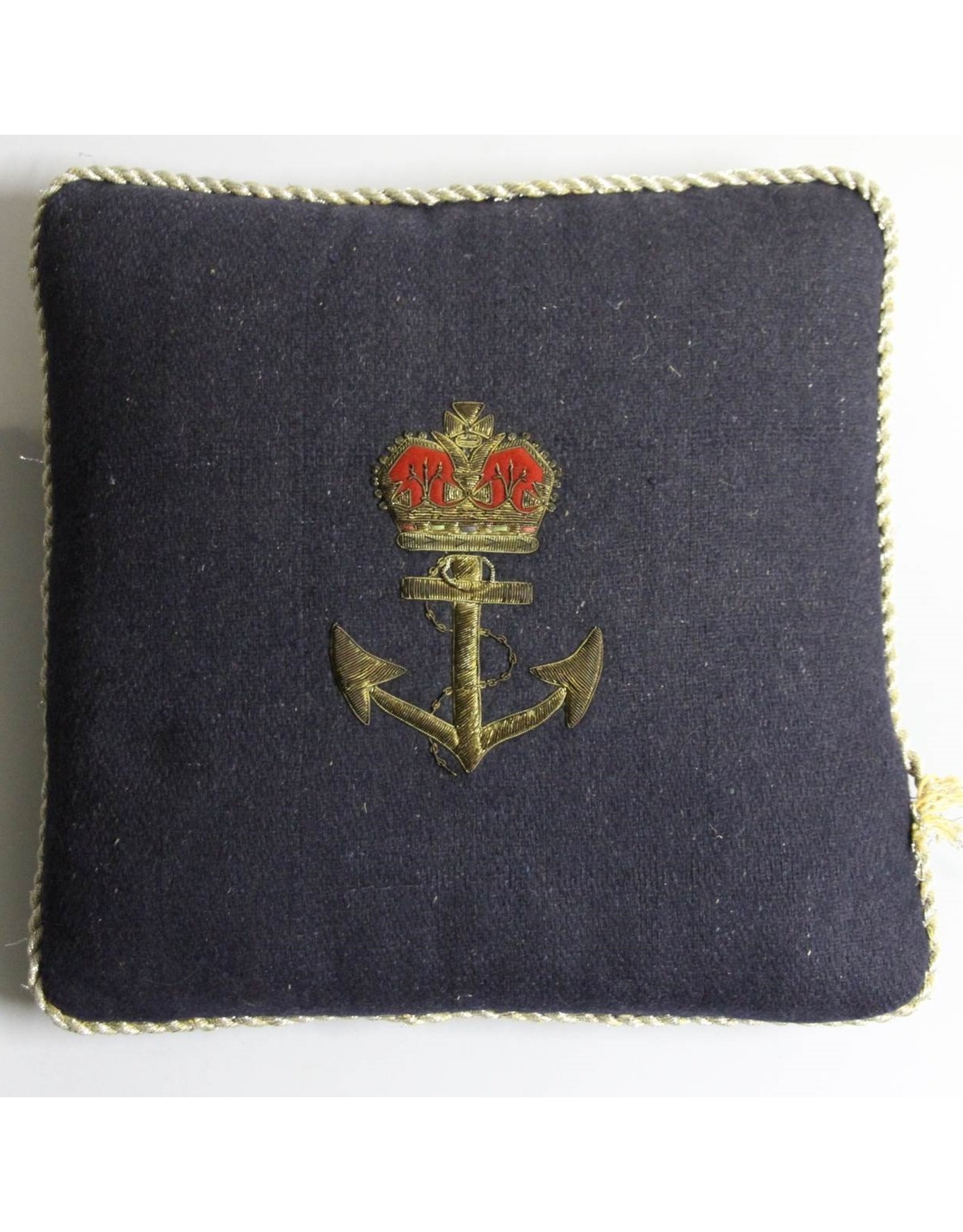 Sweetheart pillow - Royal Navy bullion wire cushion