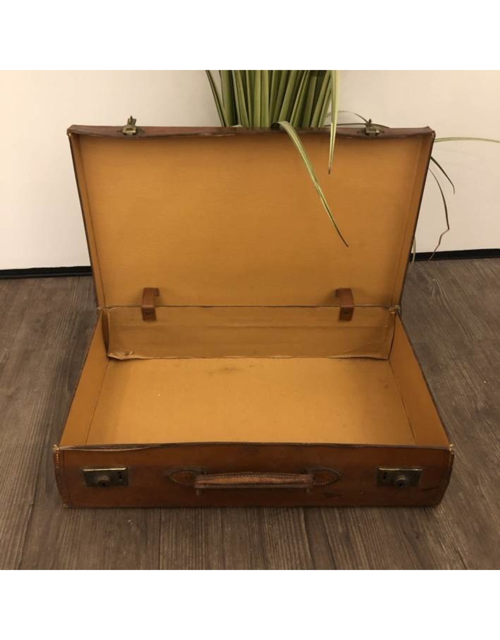 Suitcase - stamped with initials DSW