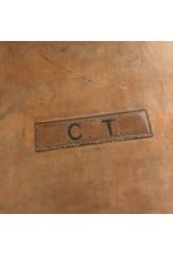Suitcase - stamped with initals CT, copper rivets