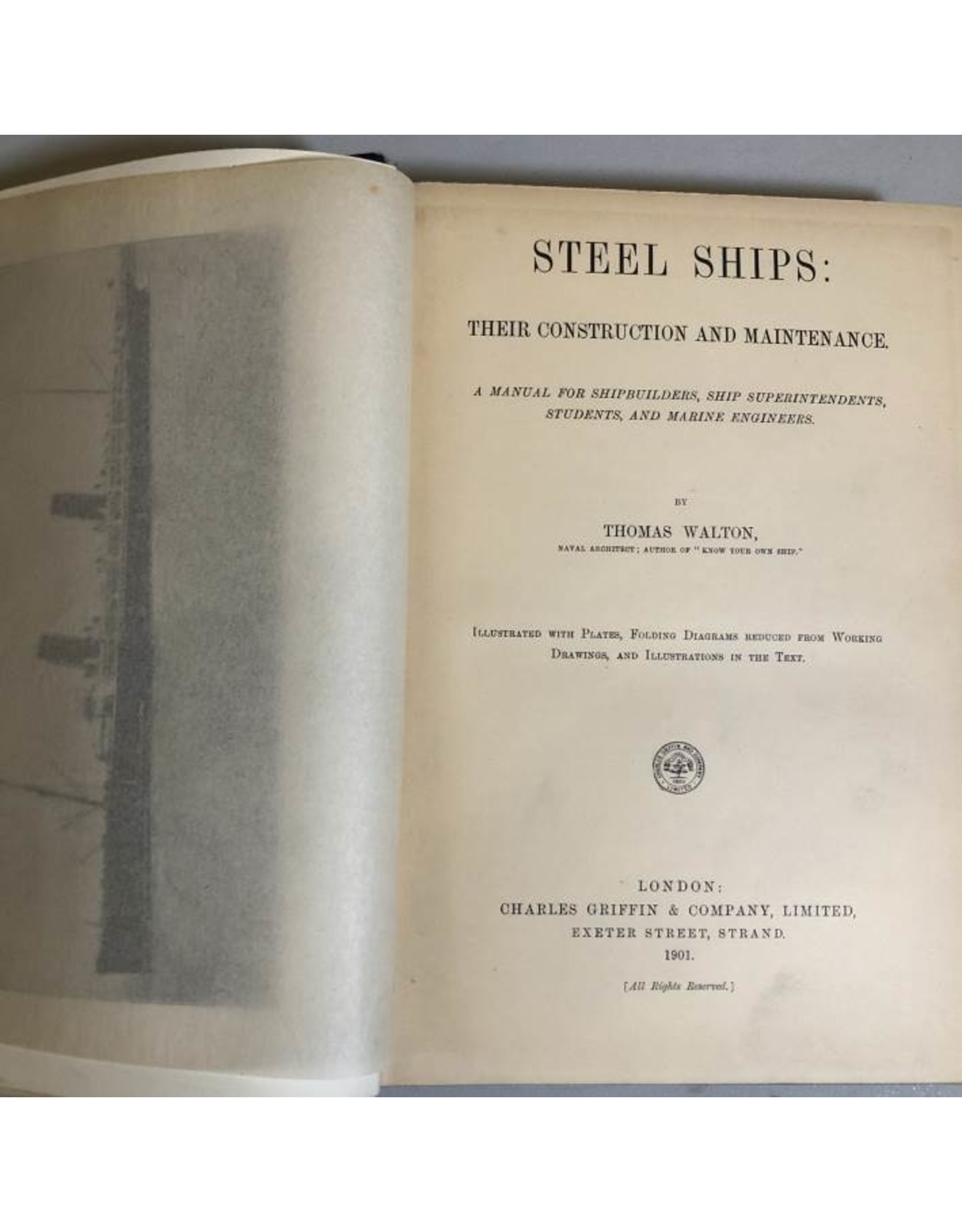 Hardcover book - Steel Ships by Walton 1901