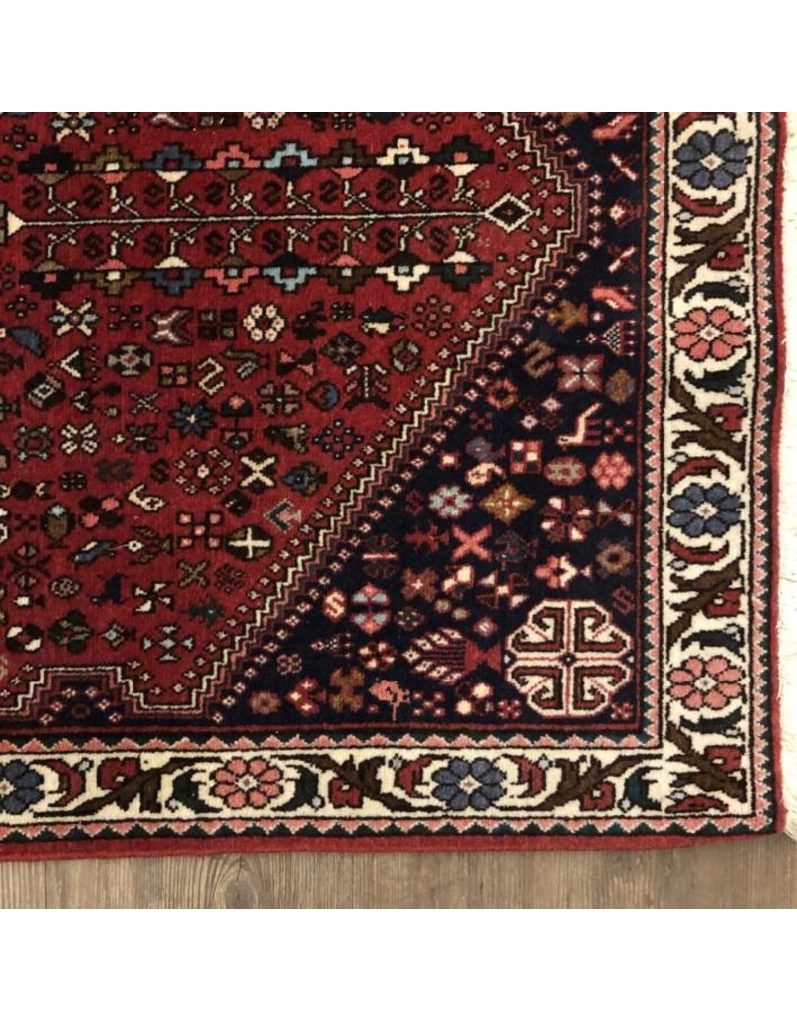 Carpet - red floral Persian, 3'5" x 5'4"