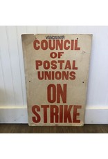 Vancouver Postal Strike poster with anti-Trudeau message on back