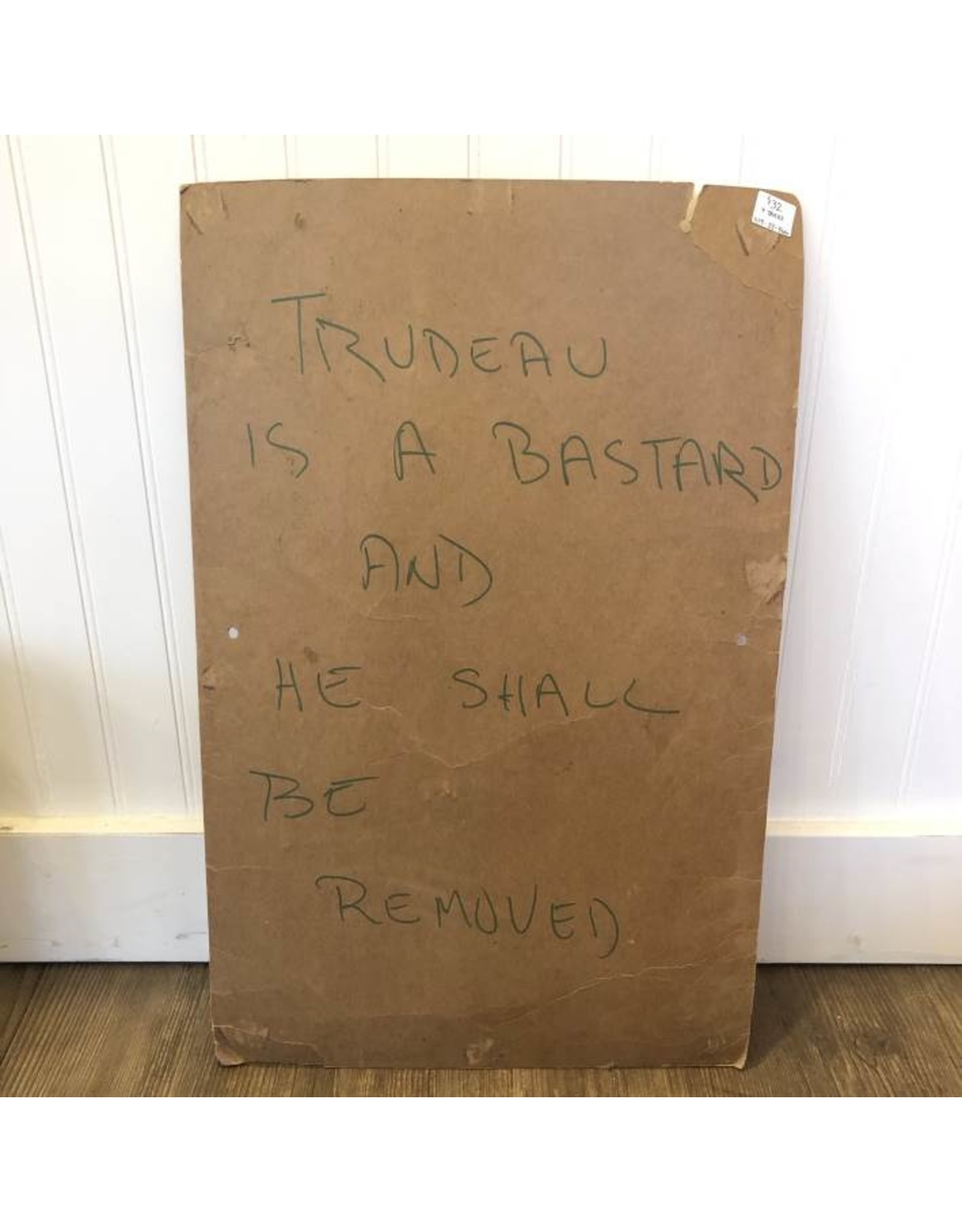 Vancouver Postal Strike poster with anti-Trudeau message on back