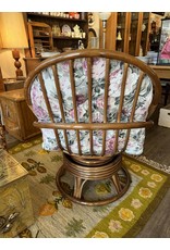Chair - rattan swivel rocking chair with cushion